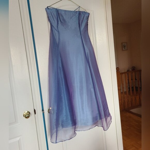 Youth Fancy Formal Dress Iridescent Blue Purple Fairy Mermaids Size Medium - Picture 2 of 11